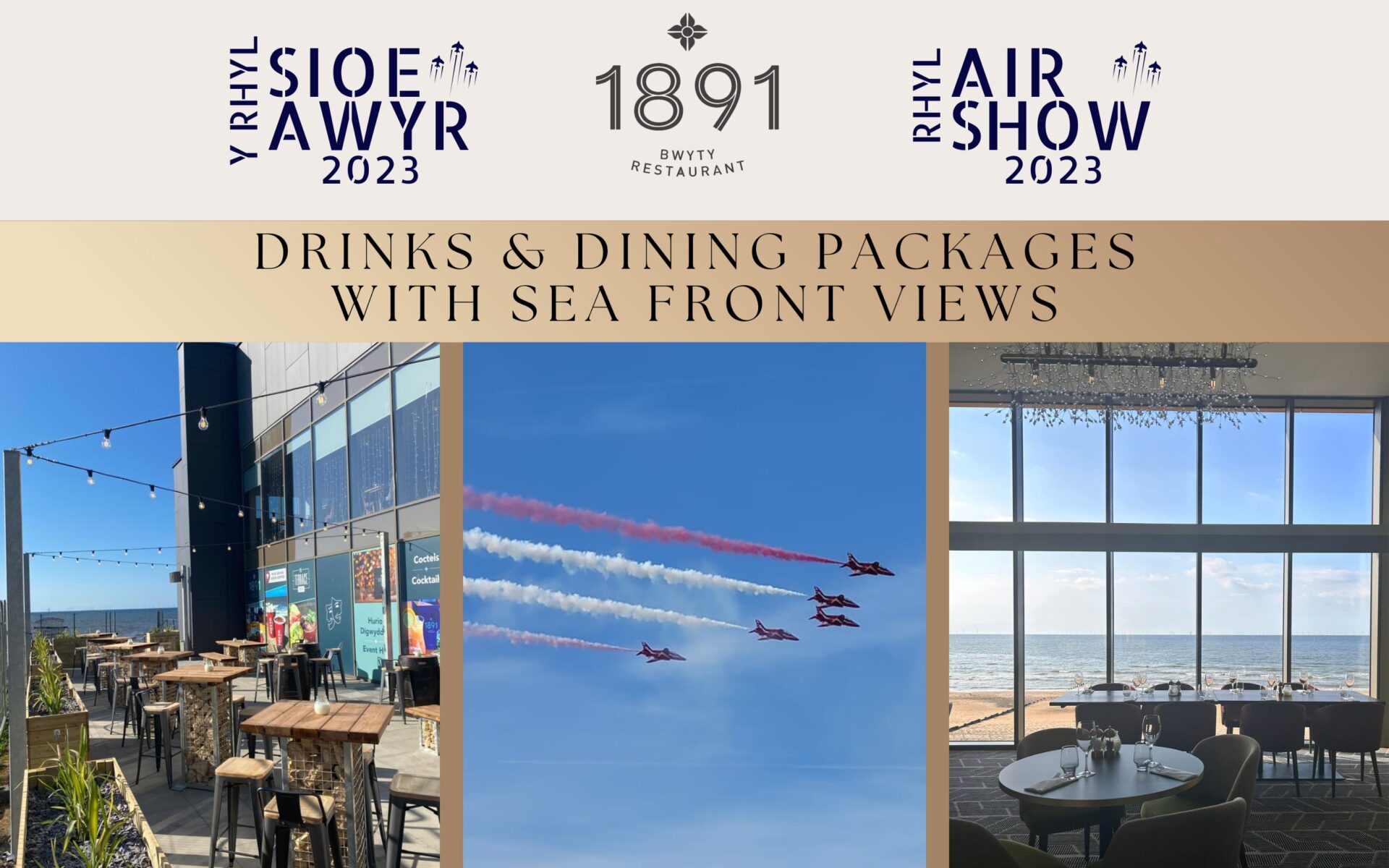 1891 Rhyl Air Show Drinks and Dining Packages SOLD OUT Rhyl Pavilion